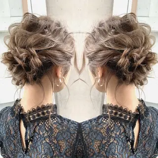 ミディアム ヘアアレンジ Merci メルシー 福岡、今泉のヘアスタイル