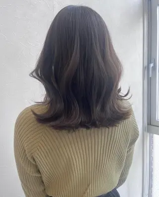 セミロング カラー nakahara madokaのヘアスタイル