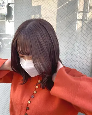 セミロング カラー 石野 友唯のヘアスタイル