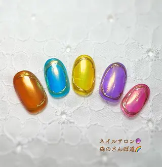 ネイル 森のさんぽ道所属・ショートネイル 森のさんぽ道のネイルデザイン