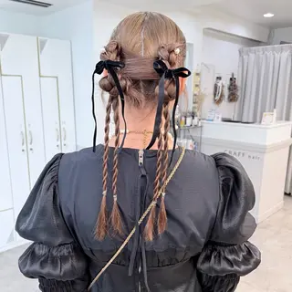 ヘアアレンジ マミ☁️ヘアセット/ お呼ばれヘア/銀座のヘアスタイル