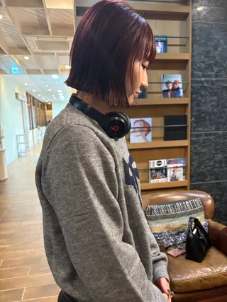 ミディアム カラー 松野 心音のヘアスタイル