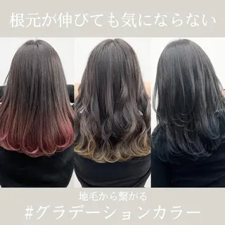 ミディアム カラー ヘアアレンジ 🦄インナーカラー 🦄貫井彩花のヘアスタイル