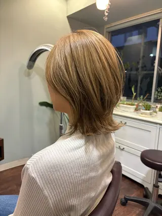 ミディアム カラー yamaguchi kのヘアスタイル
