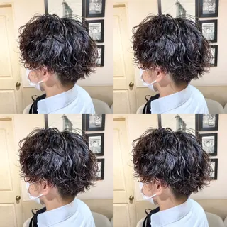 ショート パーマ メンズ ご予約 宜しくお願いします！のヘアスタイル