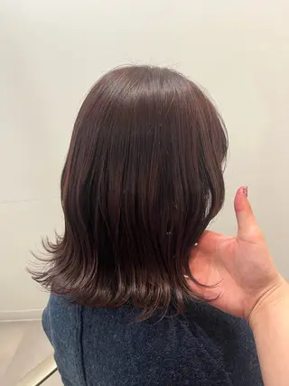 ミディアム カラー みう/仙台/暖色/ 艶髪/顔周りカット/のヘアスタイル