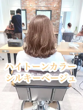セミロング カラー 艶髪カラー 渡辺岳也のヘアスタイル