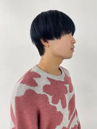 カラー メンズ スパイキーパーマ 柏NO1 藤本葉のヘアスタイル