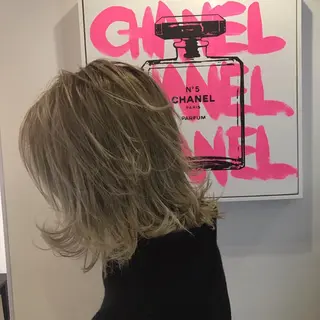 ショート ミディアム セミロング カラー MIZUHO / ダブルカラー髪質改善のヘアスタイル