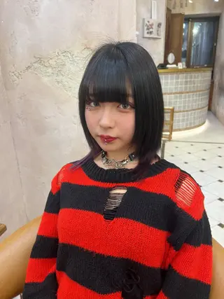 ショート カラー 縮毛矯正/ブリーチ なしダブルカラー輝希のヘアスタイル