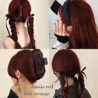 ロング ブリーチしない 暖色colorのヘアスタイル