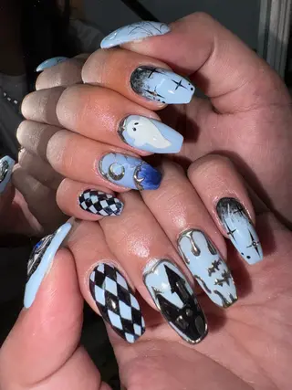 ネイル NES NAIL所属・さゆり￤推しキャラ ￤ロングネイル🩷のネイルデザイン