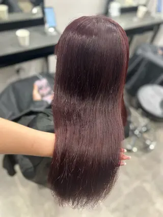セミロング カラー ヘアアレンジ 💗うる艶モテ髪 💗髪質改善✨🫧のヘアスタイル