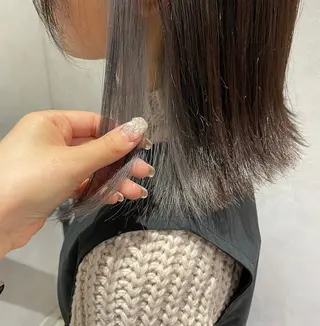 ミディアム カラー yumemiレイヤー ✴︎ 透明感カラーのヘアスタイル