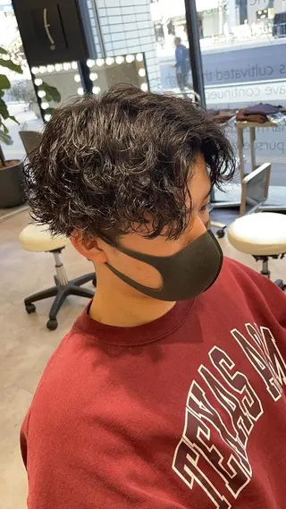 ショート パーマ メンズ Reginavita栄所属・パーマ×メッシュ/ 本日空き○/岡本一真のヘアスタイル