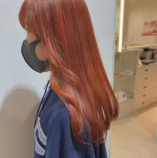 ロング カラー 阿部 響香のヘアスタイル