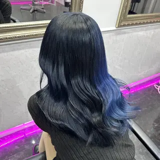 ミディアム カラー ハイトーン/ウルフ /エクステ/ましろのヘアスタイル