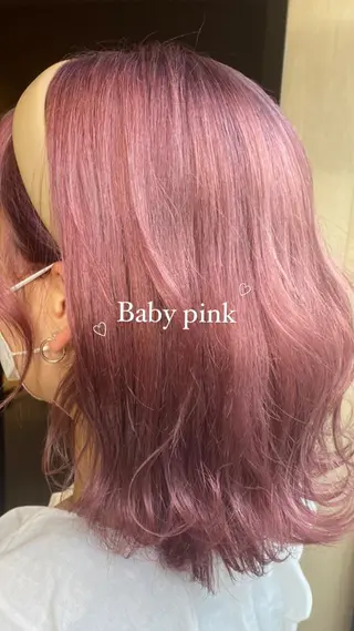 ミディアム カラー ヘアアレンジ アンククロス渋谷【ANKH CROSS】所属・韓国ヘア┊︎レイヤー ┊︎haruka🌙のヘアスタイル