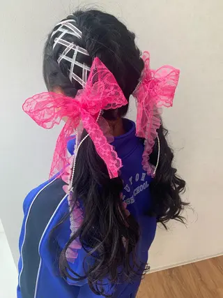 ロング ヘアアレンジ 透明感♡︎♡︎ 佐々木早苗のヘアスタイル