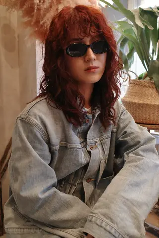セミロング カラー パーマ レディースカット 鮫島竜海のヘアスタイル