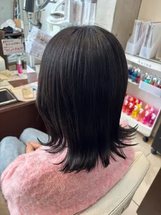 ミディアム カラー 水野 志保のヘアスタイル