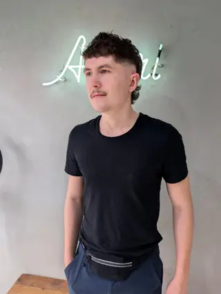 ショート カラー パーマ メンズ ヘアアレンジ 【韓国ヘア】 人気No.1/ユウキのヘアスタイル