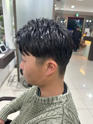 ショート メンズ 艶カラー/縮毛矯正/ ブリーチカラー/みなのヘアスタイル