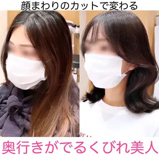 ミディアム 韓国くびれレイヤー 🇰🇷はづきのヘアスタイル