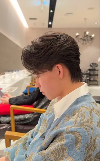 パーマ メンズ こやま さなのヘアスタイル