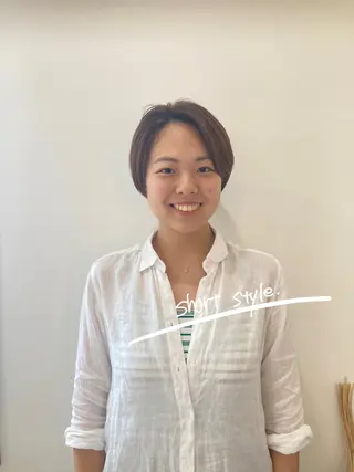 ショート カラー パーマ お洒落パーマ/ 艶カラー/michiのヘアスタイル