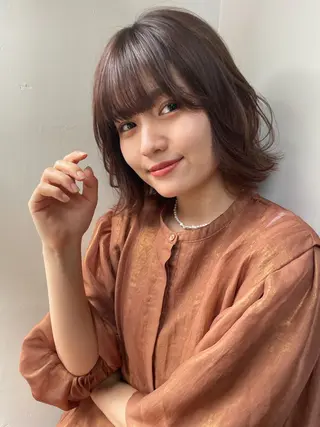 ミディアム カラー カラー指名No.1 土井新治❄️のヘアスタイル