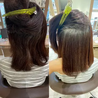 セミロング パーマ 加藤 未歩のヘアスタイル