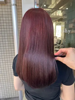 セミロング カラー 🧸プルエクステ❤︎ ネイルKAO🧸のヘアスタイル