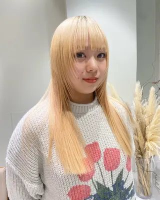 ロング 🎀透明感× 暖色カラーつな🎀のヘアスタイル