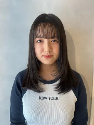 セミロング カラー ボブ/ベージュ/ パーマ🪿近森ゆいのヘアスタイル