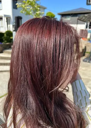 ロング カラー アンスールミミ南草津店所属・真野 じゅんなのヘアスタイル