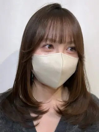 セミロング 剣持友希/ifh iizuka/高崎のヘアスタイル