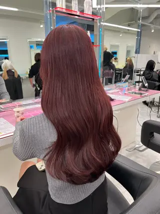 ロング カラー ガーリー♡女の子っぽ ヘア♡ピンクカラー♡のヘアスタイル