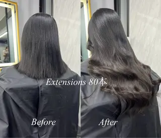 ロング カラー シールエクステ特化 ハイトーン、NANAのヘアスタイル