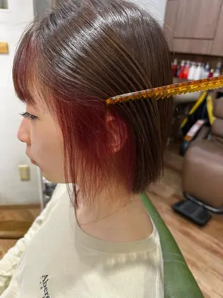 ショート ボブ/インナーカラー ショート/佐野祥子のヘアスタイル