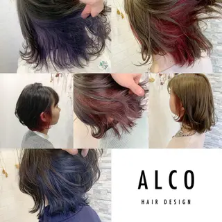 ミディアム カラー ワタイショウタ 髪質改善✨眉毛サロンのヘアスタイル