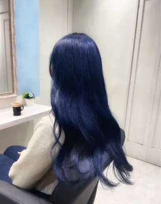 ロング カラー ハイトーンカラー/ 青髪/💙みずき💙のヘアスタイル