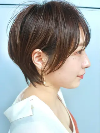 ショート LucksiMie 銀座店所属・【韓国　レイヤー 髪質改善✨】かずのヘアスタイル