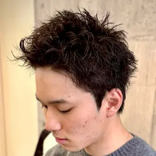ショート パーマ メンズ 相模大野🔥メンズ パーマ専門🔥のヘアスタイル