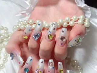 ネイル ネイルサロンAiri 長さ出し·シンプルのネイルデザイン