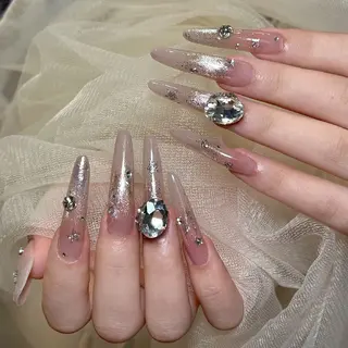 ネイル ネイリストゆか💅 長さだし、深爪矯正のネイルデザイン