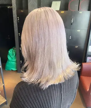 セミロング カラー 💞暖色カラー 💞risaのヘアスタイル