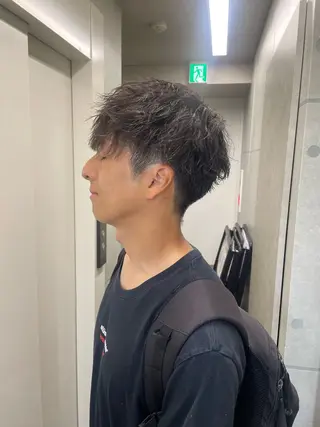 ミディアム パーマ メンズ CHROM TOKYO A.L.T所属・藪 清正のヘアスタイル
