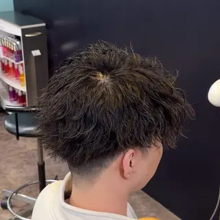 ミディアム パーマ メンズ ✂️メンズ✂️カラー パーマ/舘野  涼太のヘアスタイル