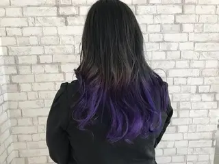 ロング カラー 髪質改善カラー 清利あやなのヘアスタイル